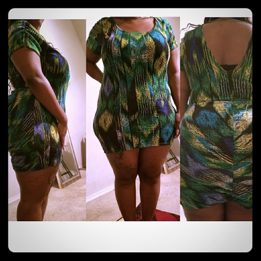 Plus Size Multi Color Dress